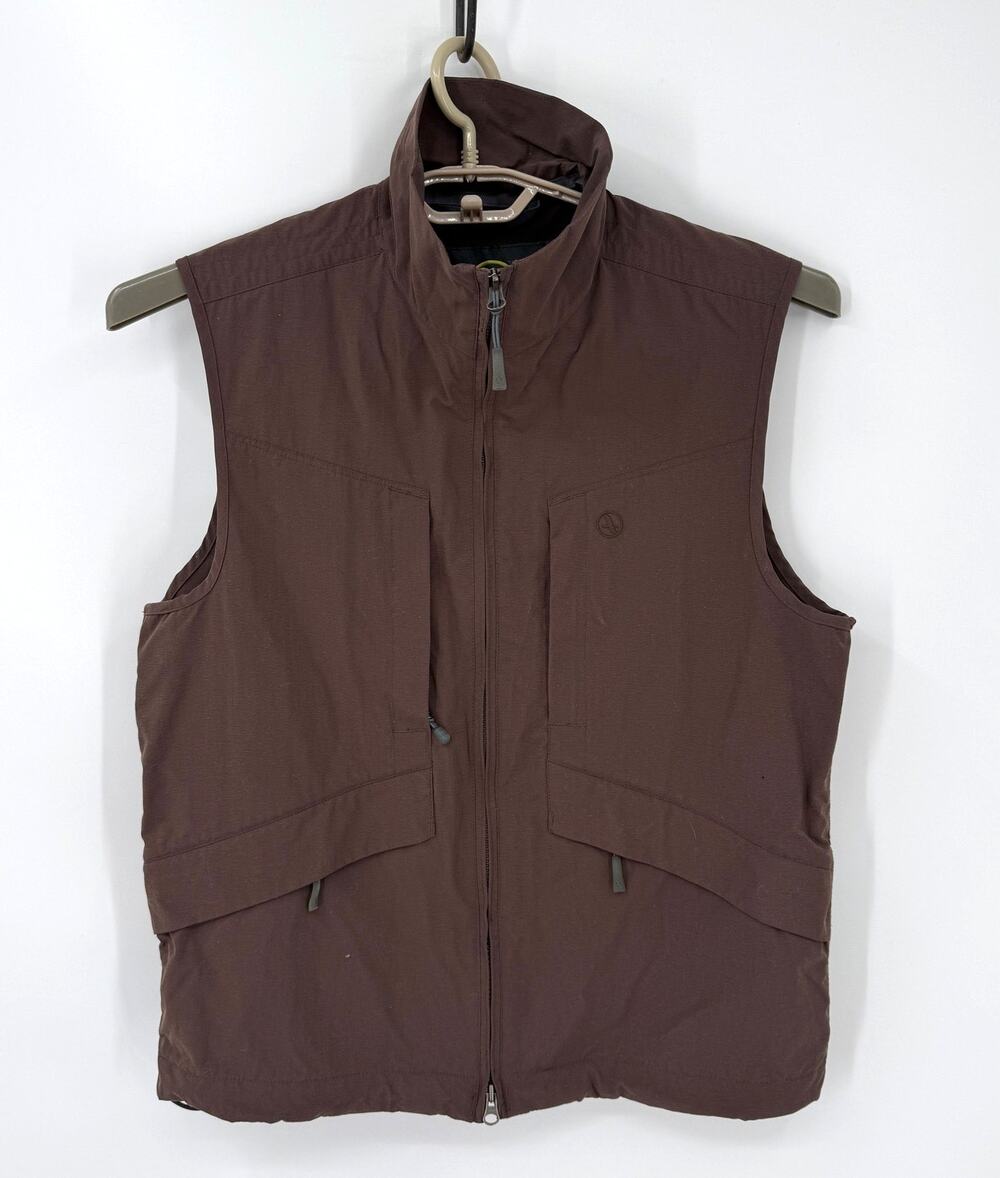 Aigle Hunting Fishing Vest Jacket Waterproof Multi Pocket Utility Brown M NWT